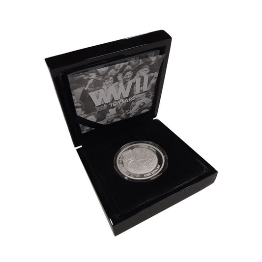 2020 WWII 75 Years Peace 1oz Silver Proof Coin - Arts & Entertainment > Hobbies & Creative Arts > Collectibles > Collectible Coins & Currency > Collectible Coins > Commemorative Coins from The Half Crown