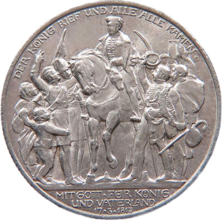 1913 Prussia 2 Marks, VF - Arts & Entertainment > Hobbies & Creative Arts > Collectibles > Collectible Coins & Currency > Collectible Coins > Rare Coins from The Half Crown