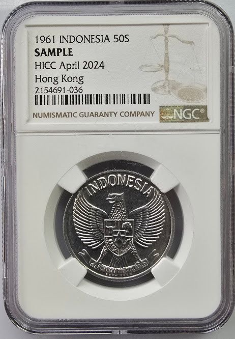 1961 Indonesia 50S NGC Sample - Arts & Entertainment > Hobbies & Creative Arts > Collectibles > Collectible Coins & Currency > Collectible Coins > Rare Coins from The Half Crown