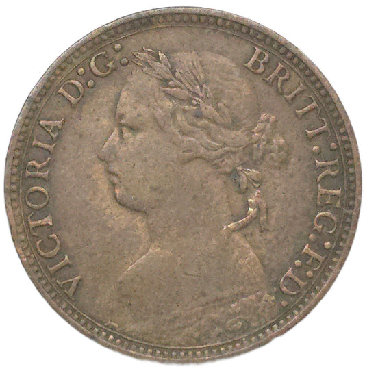 1879 United Kingdom 1 Farthing, VF - Arts & Entertainment > Hobbies & Creative Arts > Collectibles > Collectible Coins & Currency > Collectible Coins > Rare Coins from The Half Crown