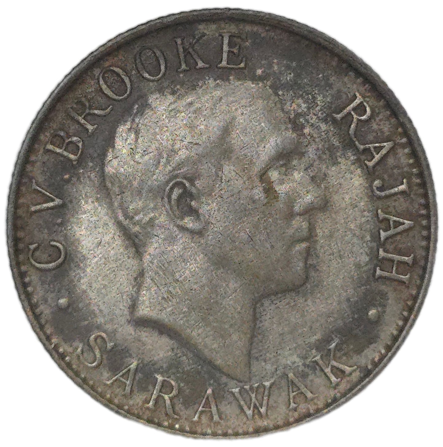 1927 Sarawak/British Malaysia 20 Cents - Arts & Entertainment > Hobbies & Creative Arts > Collectibles > Collectible Coins & Currency > Collectible Coins > Rare Coins from The Half Crown