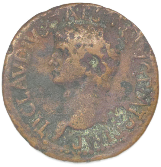 AD41-54 Ancient Rome Claudius Dupondius - Arts & Entertainment > Hobbies & Creative Arts > Collectibles > Collectible Coins & Currency > Collectible Coins > Rare Coins from The Half Crown