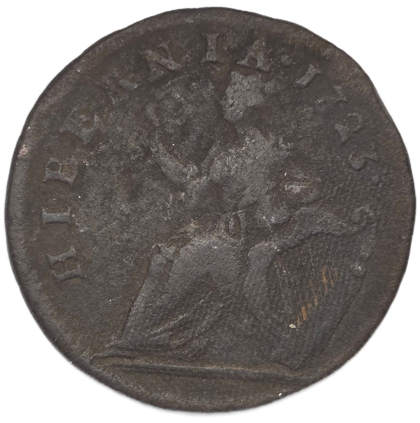 1723 Ireland Hibernia Farthing, George I - Arts & Entertainment > Hobbies & Creative Arts > Collectibles > Collectible Coins & Currency > Collectible Coins > Rare Coins from The Half Crown