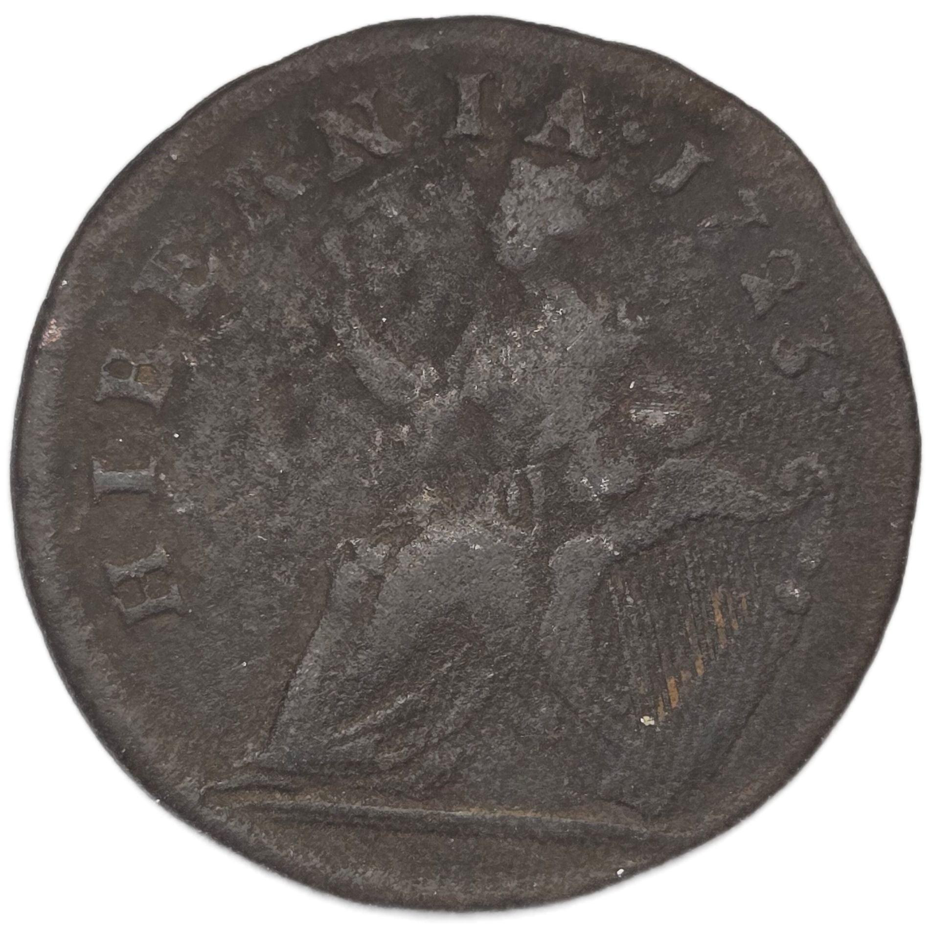 1723 Ireland Hibernia Farthing, George I - Arts & Entertainment > Hobbies & Creative Arts > Collectibles > Collectible Coins & Currency > Collectible Coins > Rare Coins from The Half Crown