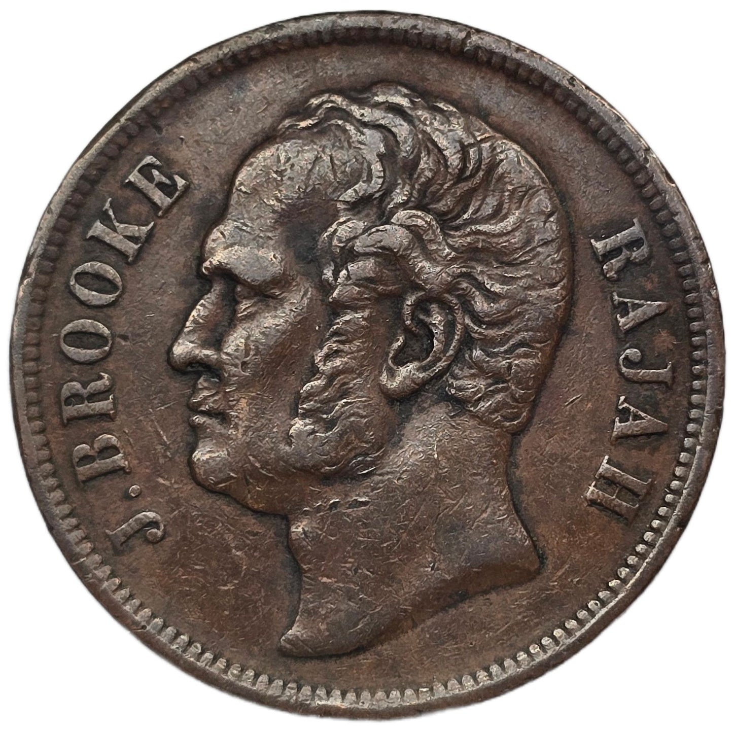 1863 Sarawak/British Malaysia One Cent - Arts & Entertainment > Hobbies & Creative Arts > Collectibles > Collectible Coins & Currency > Collectible Coins > Rare Coins from The Half Crown