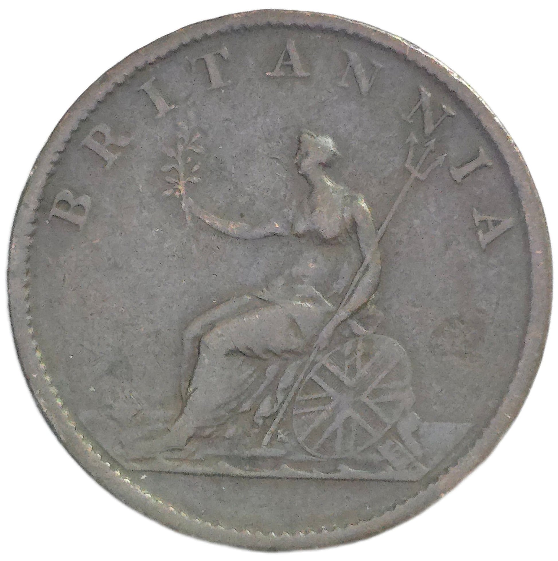 1807 United Kingdom Half Penny, George III - Arts & Entertainment > Hobbies & Creative Arts > Collectibles > Collectible Coins & Currency > Collectible Coins > Rare Coins from The Half Crown