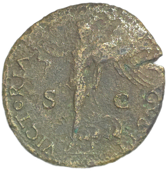 AD54-68 Ancient Rome AD Nero AE Dupondius - Arts & Entertainment > Hobbies & Creative Arts > Collectibles > Collectible Coins & Currency > Collectible Coins > Rare Coins from The Half Crown