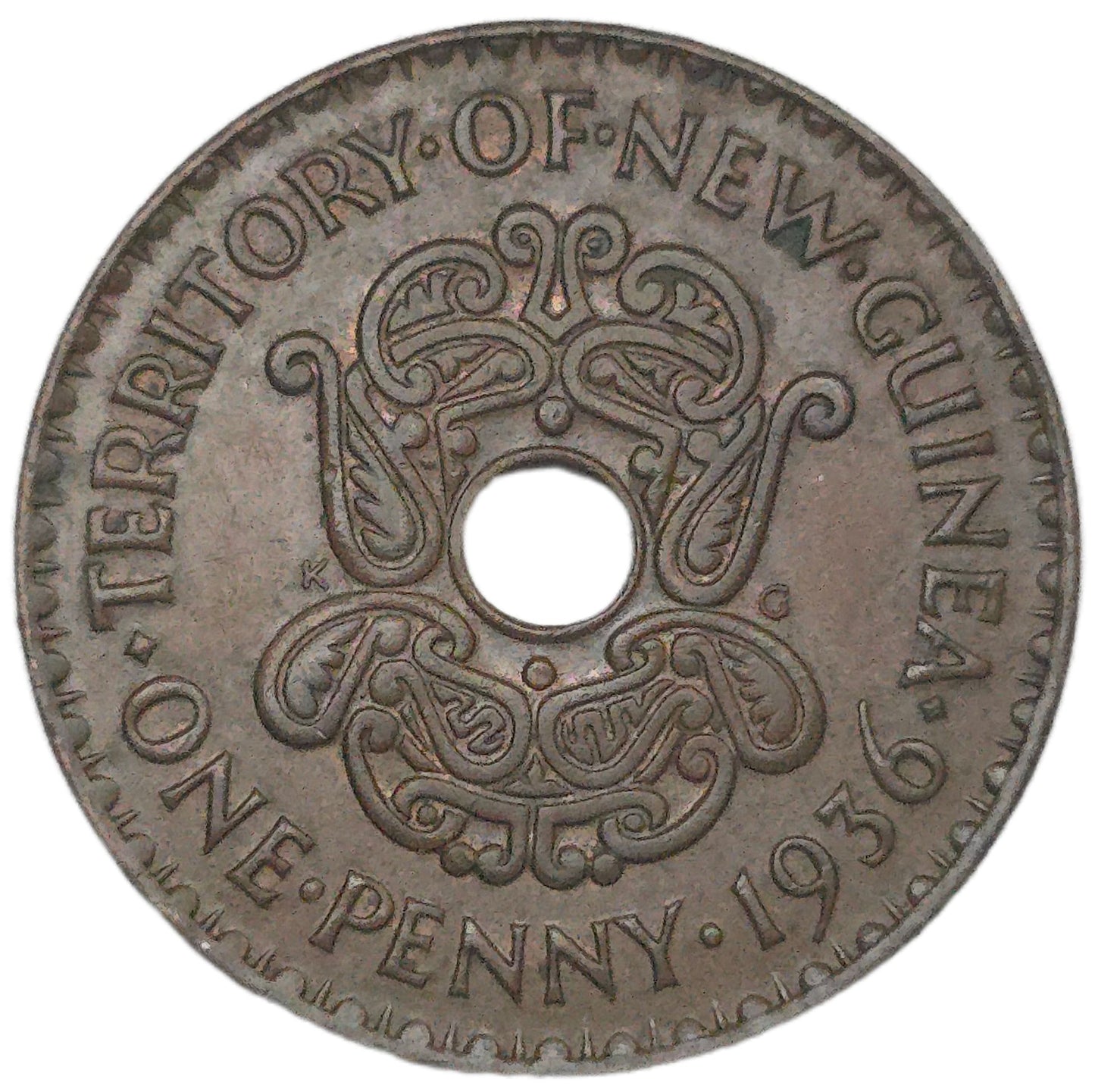 1936 Papua New Guinea 1 Penny - Arts & Entertainment > Hobbies & Creative Arts > Collectibles > Collectible Coins & Currency > Collectible Coins > Rare Coins from The Half Crown