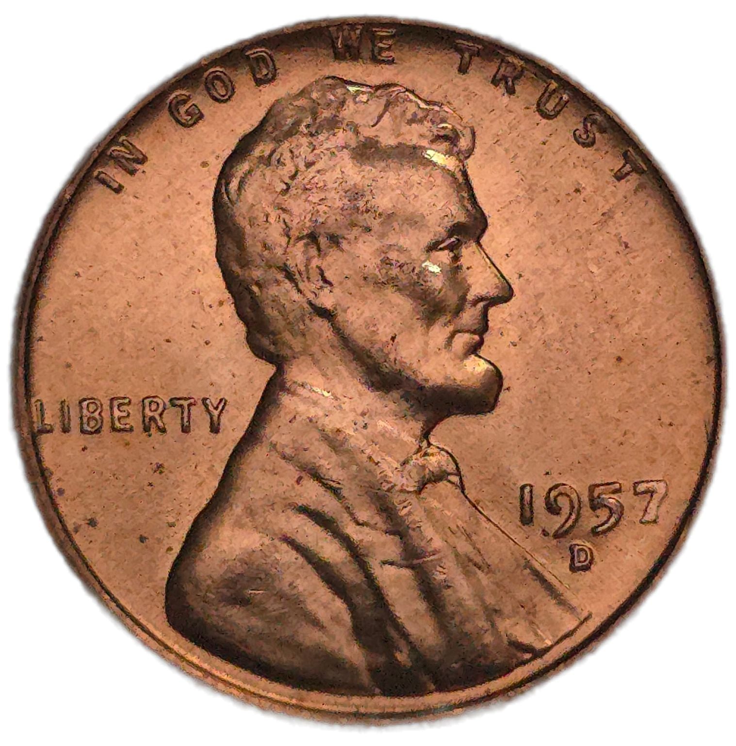 1957(D) United States Wheat Penny, Brilliant Uncirculated - Arts & Entertainment > Hobbies & Creative Arts > Collectibles > Collectible Coins & Currency > Collectible Coins > Rare Coins from The Half Crown