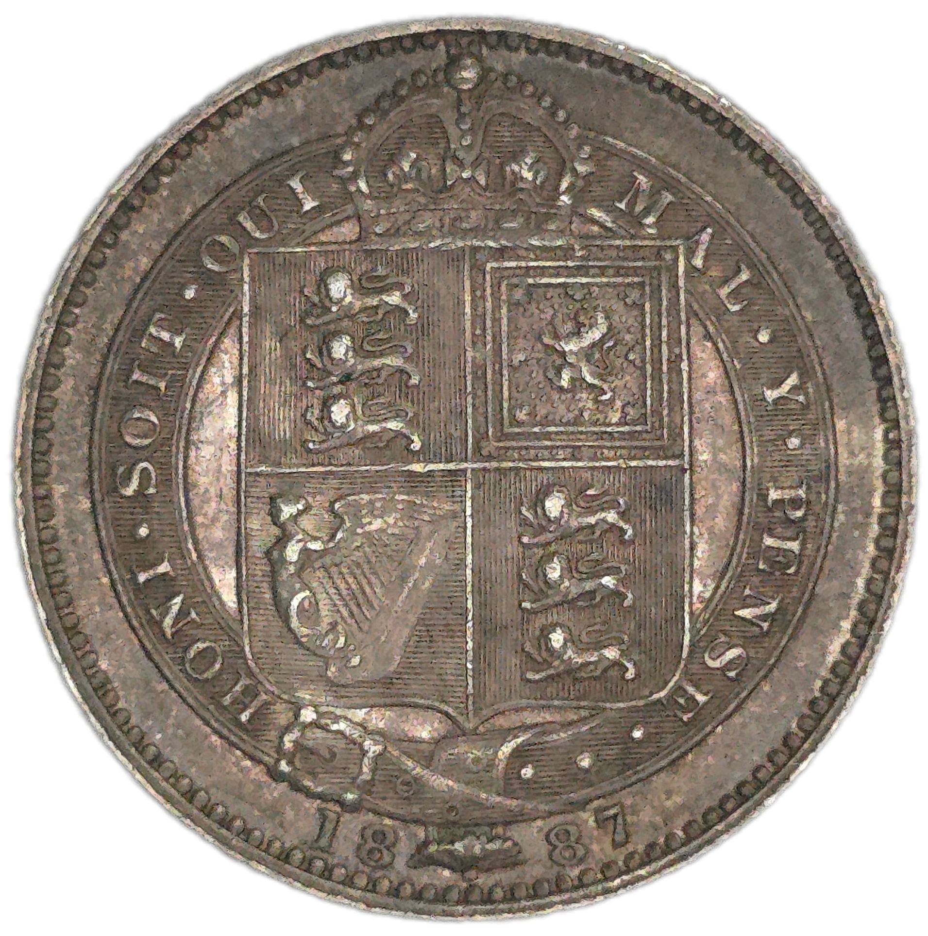 1887 United Kingdom Sixpence, gVF - Arts & Entertainment > Hobbies & Creative Arts > Collectibles > Collectible Coins & Currency > Collectible Coins > Rare Coins from The Half Crown