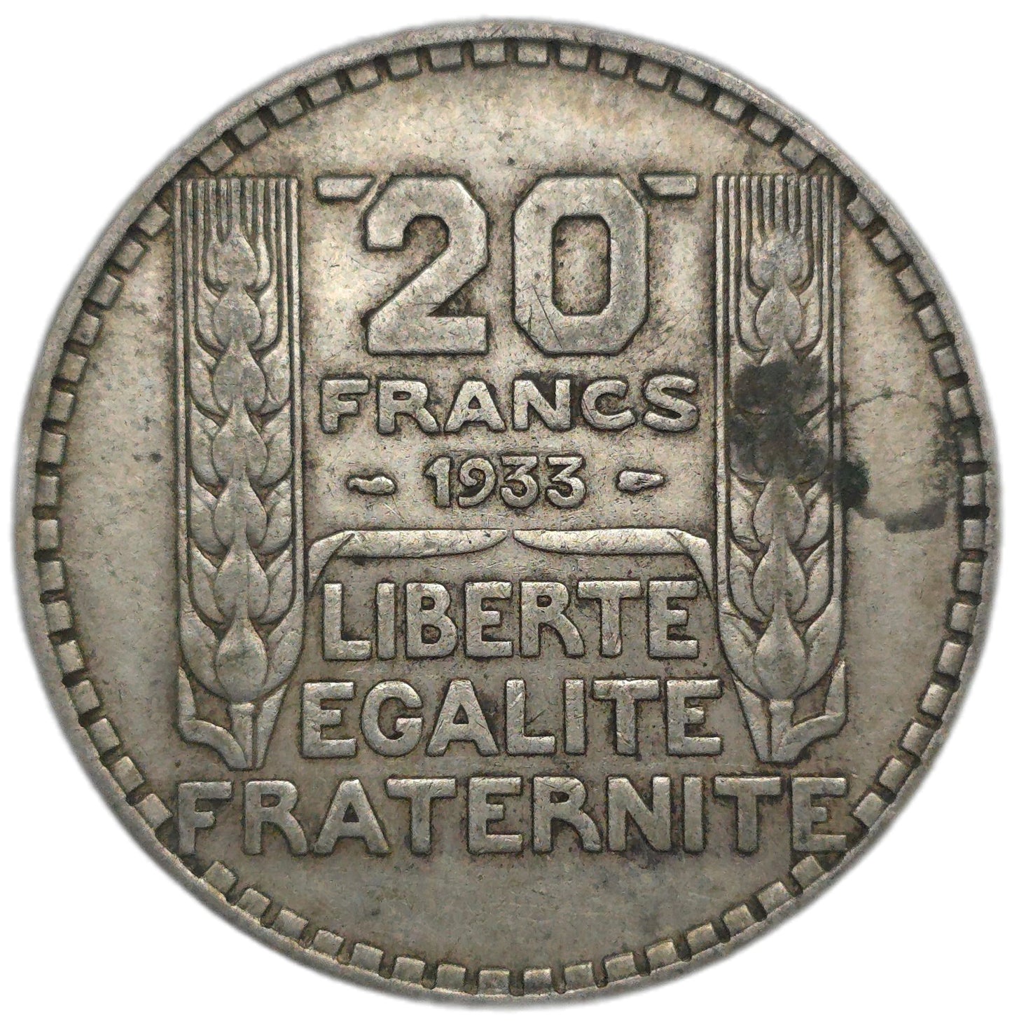 1933 France 20 Francs - Arts & Entertainment > Hobbies & Creative Arts > Collectibles > Collectible Coins & Currency > Collectible Coins > Rare Coins from The Half Crown