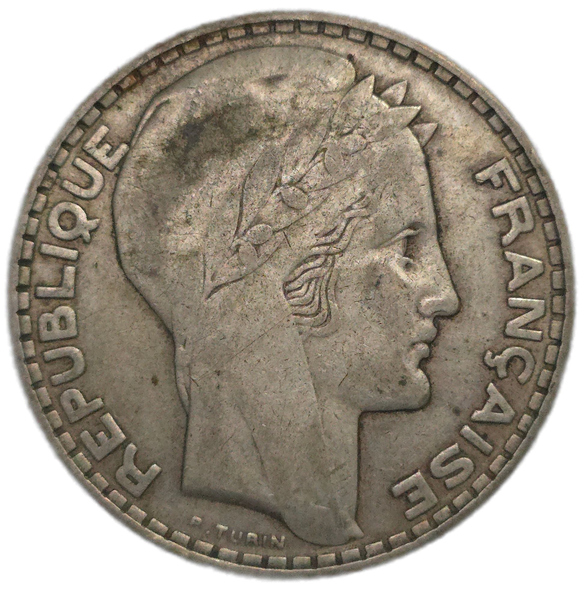 1933 France 20 Francs - Arts & Entertainment > Hobbies & Creative Arts > Collectibles > Collectible Coins & Currency > Collectible Coins > Rare Coins from The Half Crown