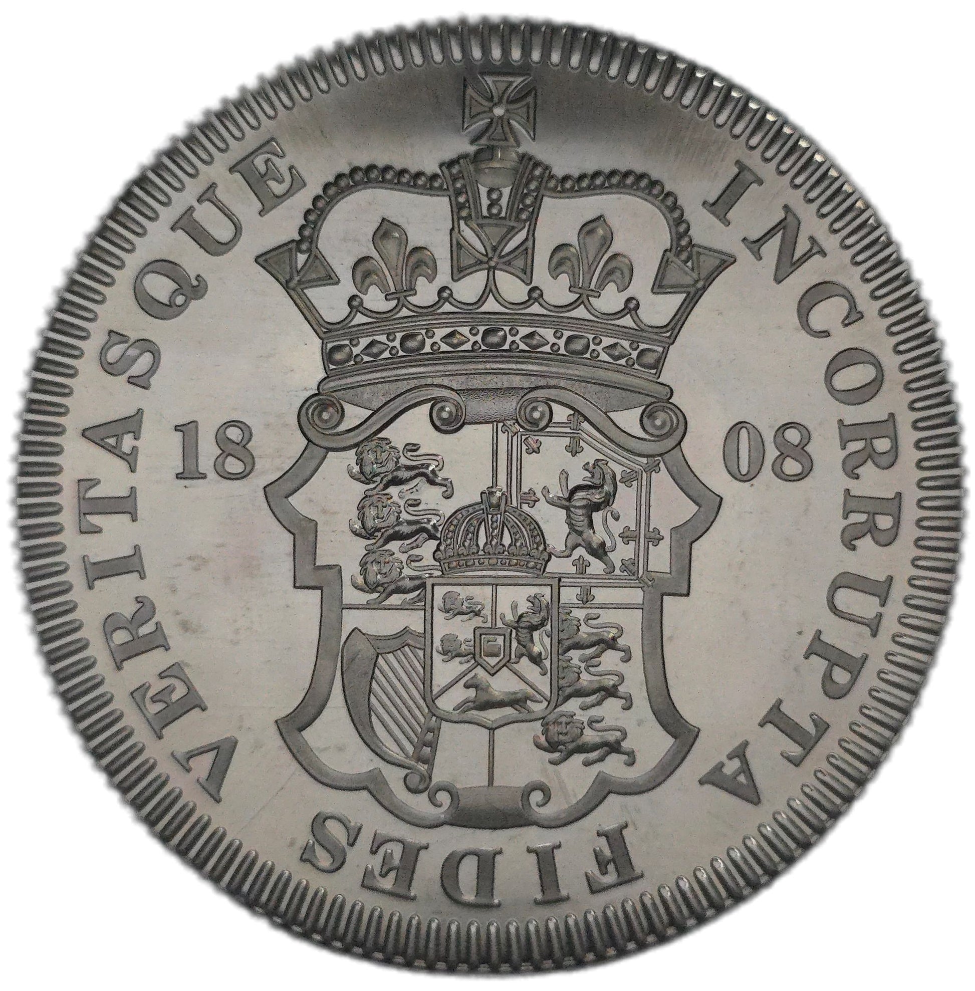 1808 United Kingdom Fantasy Crown King George III - Arts & Entertainment > Hobbies & Creative Arts > Collectibles > Collectible Coins & Currency > Collectible Coins > Commemorative Coins from The Half Crown