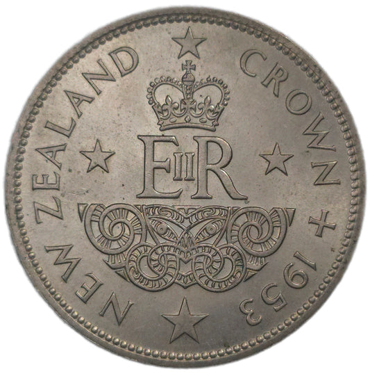 1953 New Zealand Crown, Queen Elizabeth II Coronation - Arts & Entertainment > Hobbies & Creative Arts > Collectibles > Collectible Coins & Currency > Collectible Coins > Commemorative Coins from The Half Crown