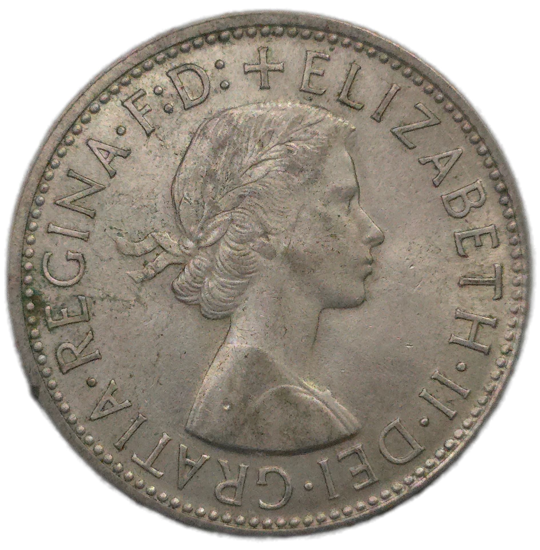 1954 Australia Florin, Royal Visit gVF - Arts & Entertainment > Hobbies & Creative Arts > Collectibles > Collectible Coins & Currency > Collectible Coins > Commemorative Coins from The Half Crown