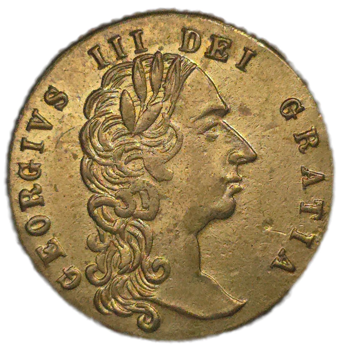 1800's United Kingdom Spade Half Guinea Gaming Token - Arts & Entertainment > Hobbies & Creative Arts > Collectibles > Collectible Coins & Currency > Collectible Coins > Rare Coins from The Half Crown