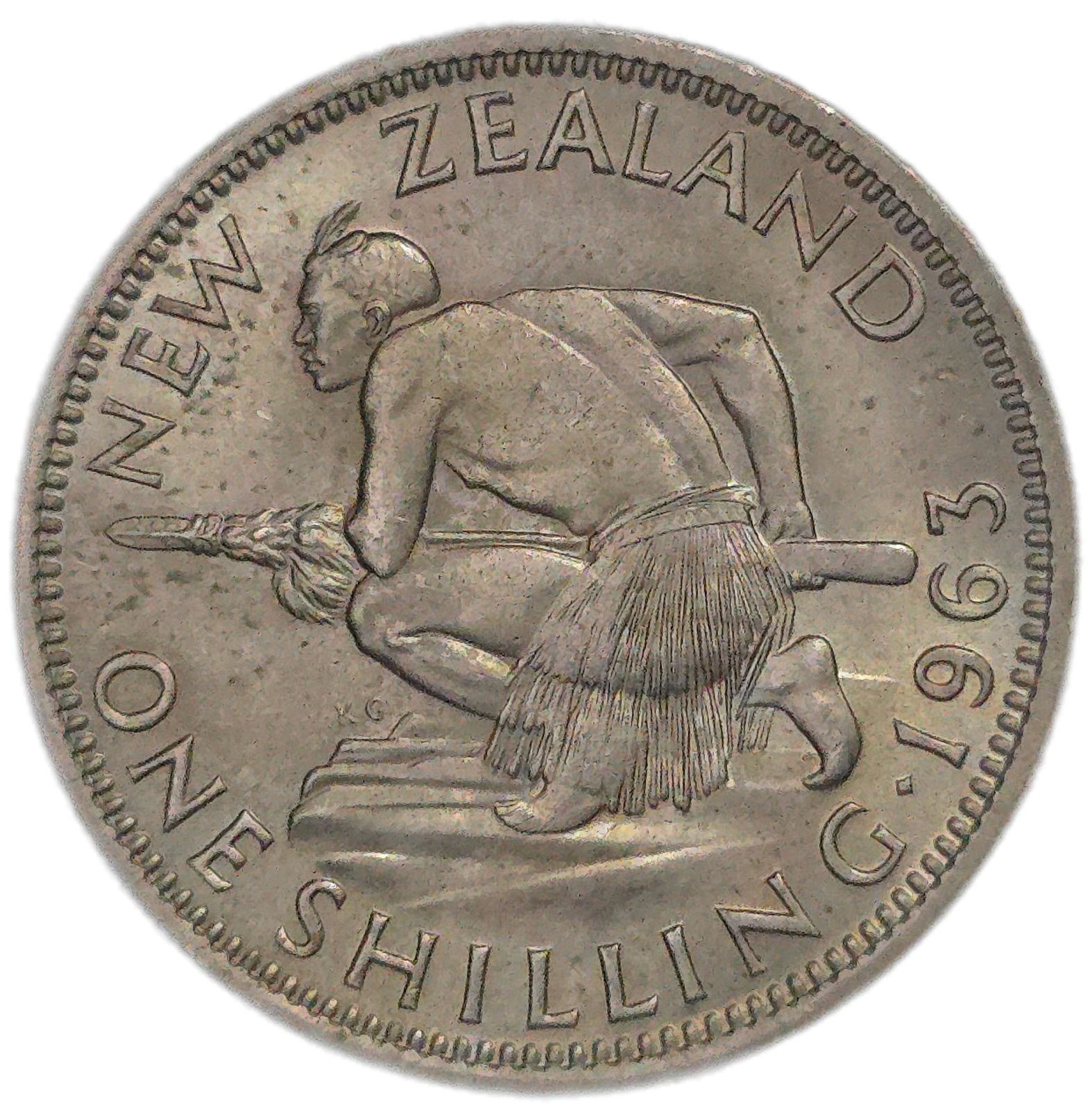 1963 New Zealand Shilling, Uncirculated - Arts & Entertainment > Hobbies & Creative Arts > Collectibles > Collectible Coins & Currency > Collectible Coins > Rare Coins from The Half Crown