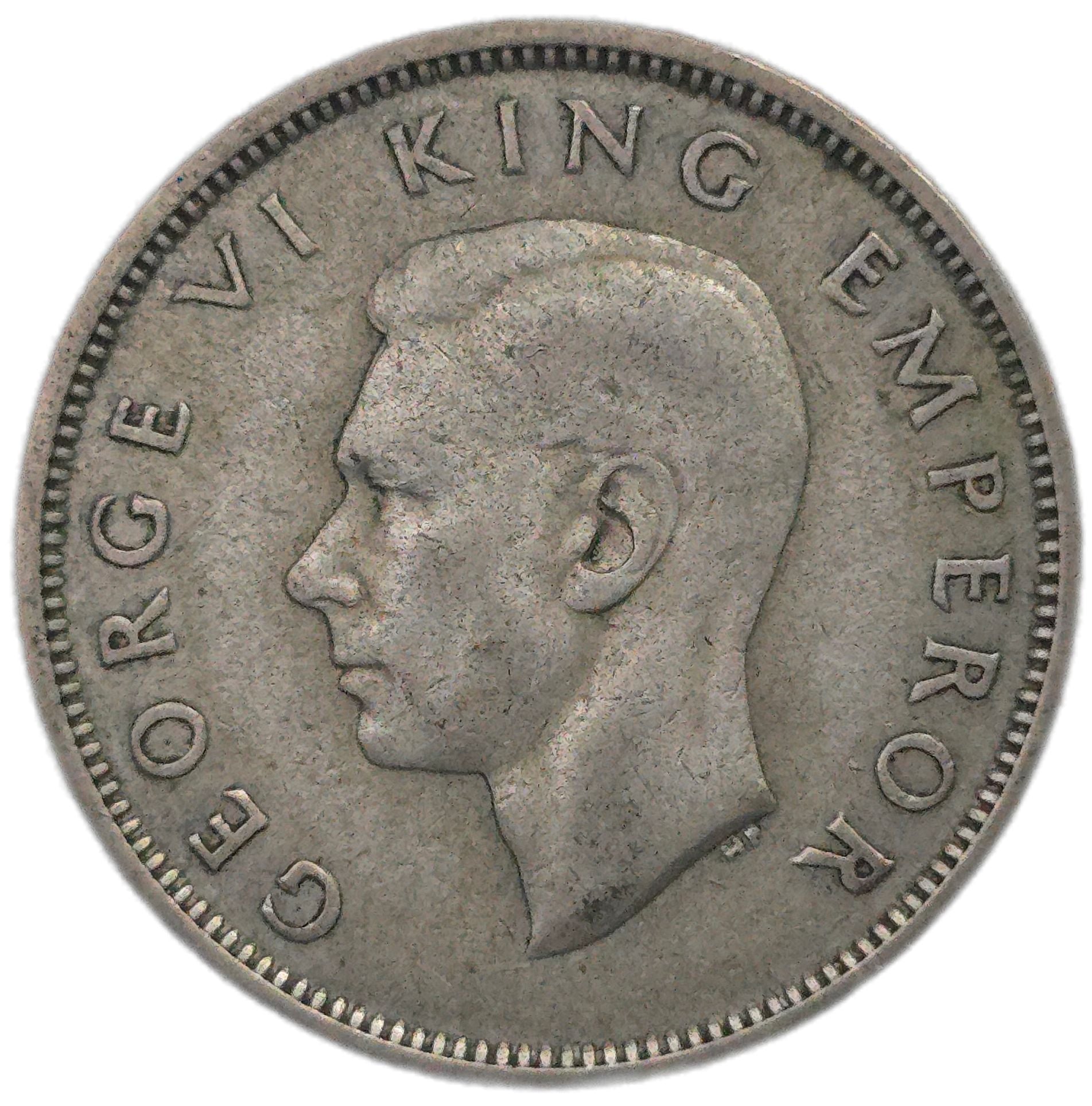 1946 New Zealand Florin, Flat Back - Arts & Entertainment > Hobbies & Creative Arts > Collectibles > Collectible Coins & Currency > Collectible Coins > Rare Coins from The Half Crown