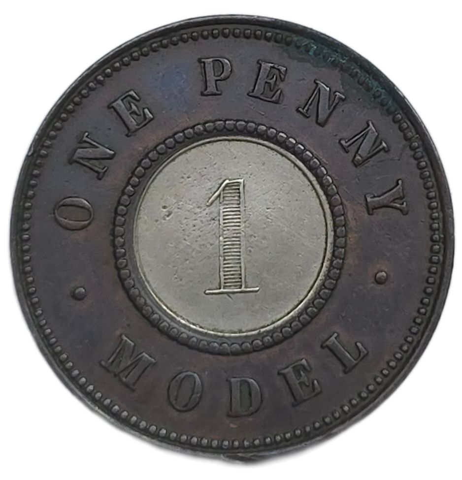 1844 United Kingdom Model 1 Penny - Arts & Entertainment > Hobbies & Creative Arts > Collectibles > Collectible Coins & Currency > Collectible Coins > Rare Coins from The Half Crown