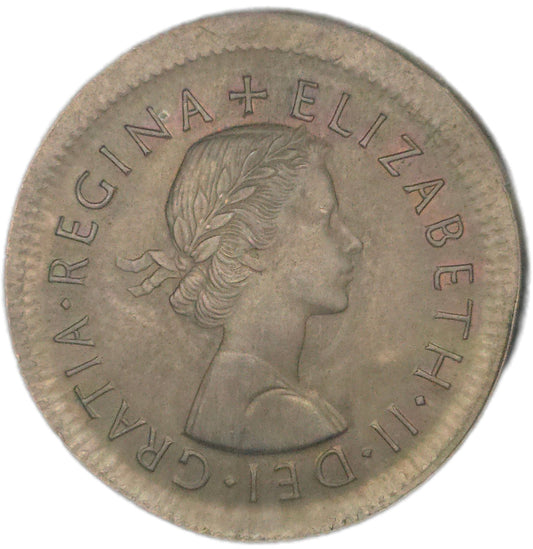 1964 United Kingdom Two Shillings, Broadstrike error - Arts & Entertainment > Hobbies & Creative Arts > Collectibles > Collectible Coins & Currency > Collectible Coins > Rare Coins from The Half Crown