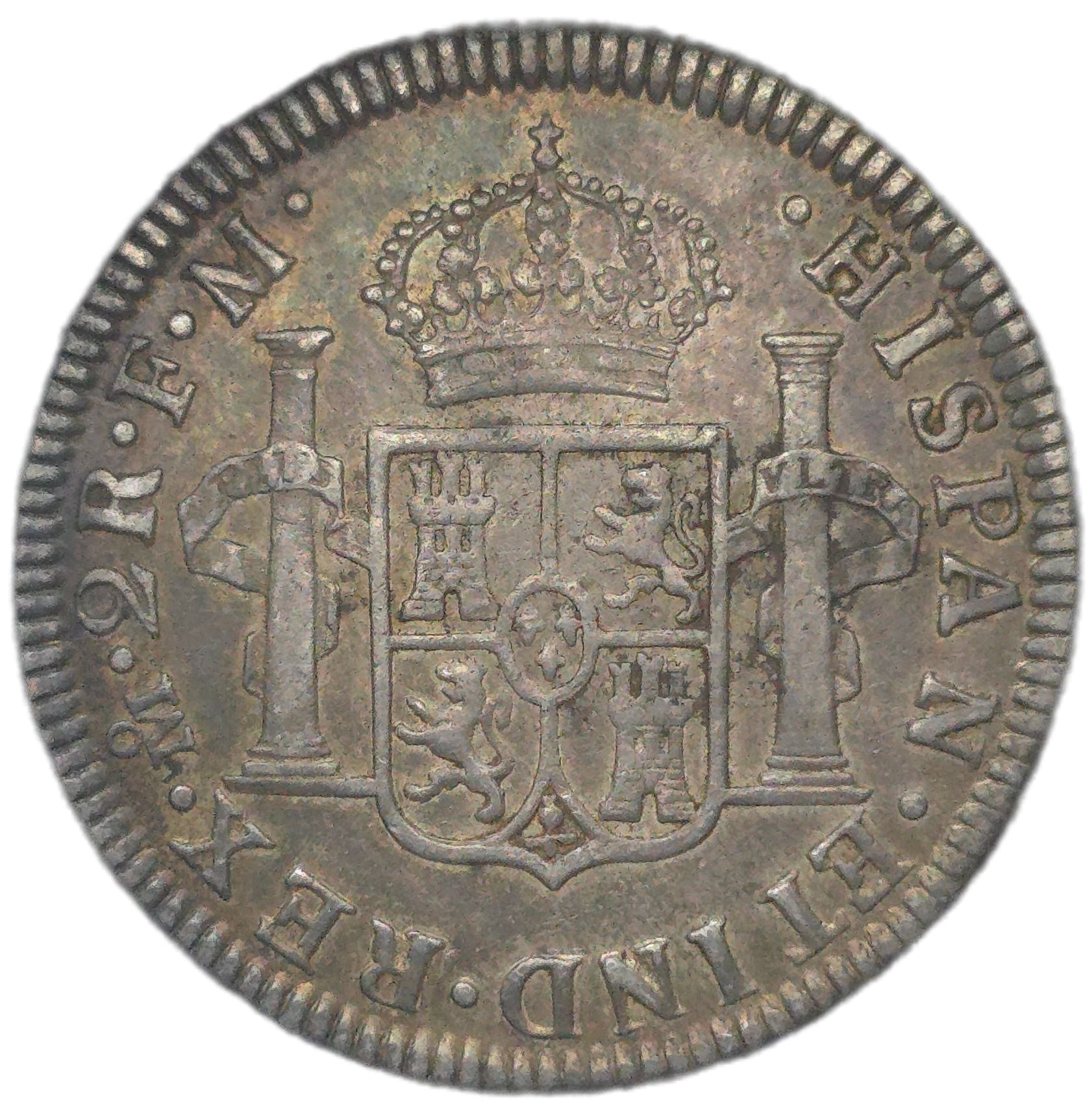 1786 Mexico 2 Reales - Arts & Entertainment > Hobbies & Creative Arts > Collectibles > Collectible Coins & Currency > Collectible Coins > Rare Coins from The Half Crown