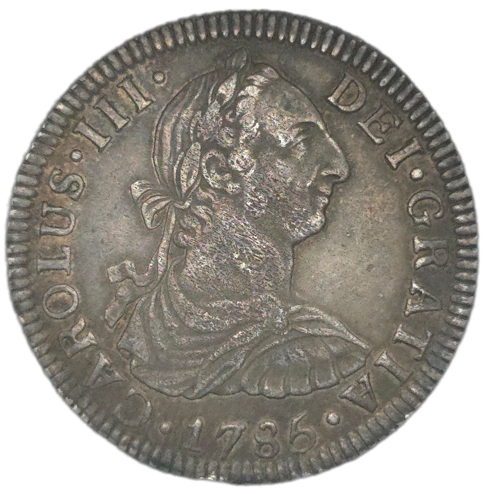1786 Mexico 2 Reales - Arts & Entertainment > Hobbies & Creative Arts > Collectibles > Collectible Coins & Currency > Collectible Coins > Rare Coins from The Half Crown