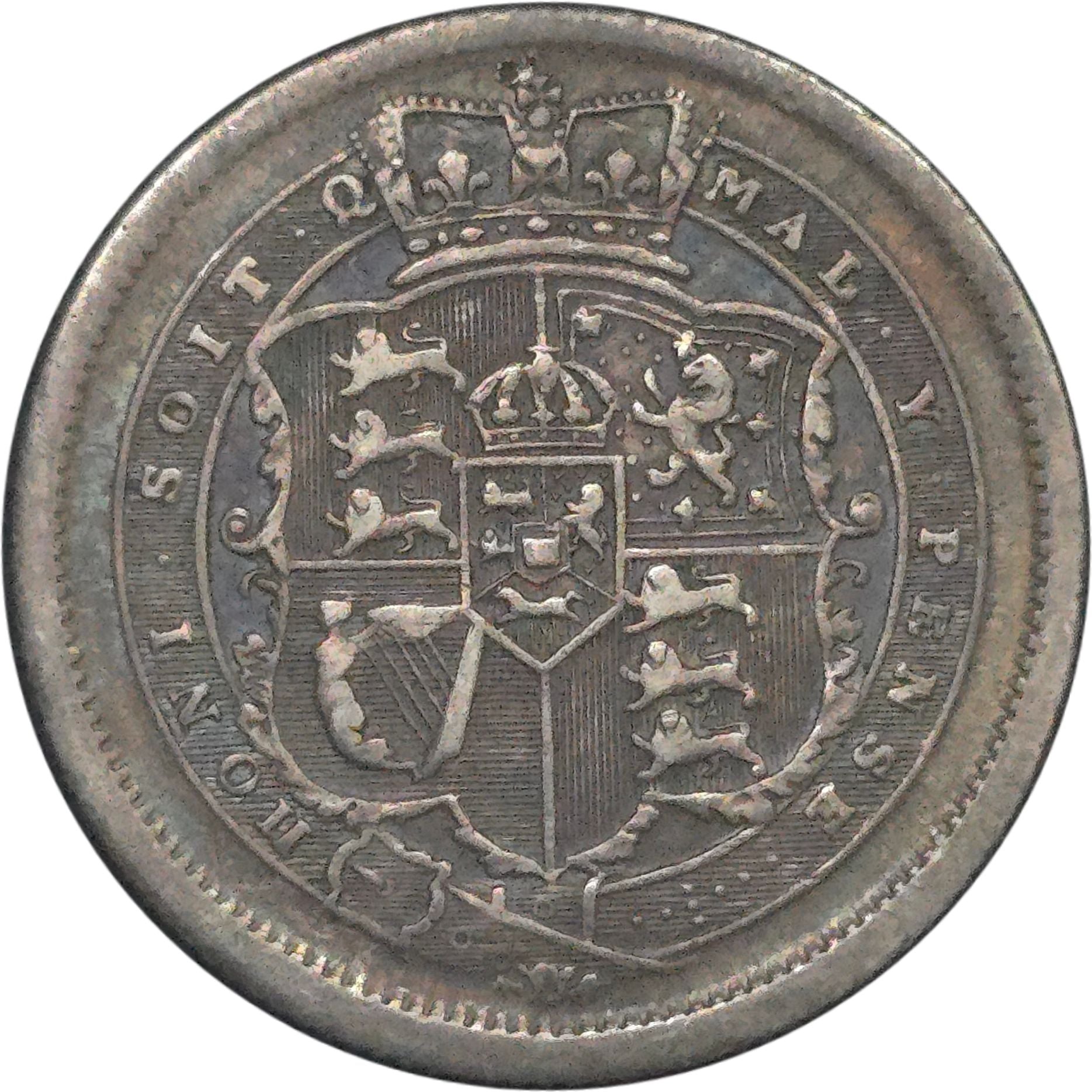 1817 United Kingdom Shilling, VF - Arts & Entertainment > Hobbies & Creative Arts > Collectibles > Collectible Coins & Currency > Collectible Coins > Rare Coins from The Half Crown