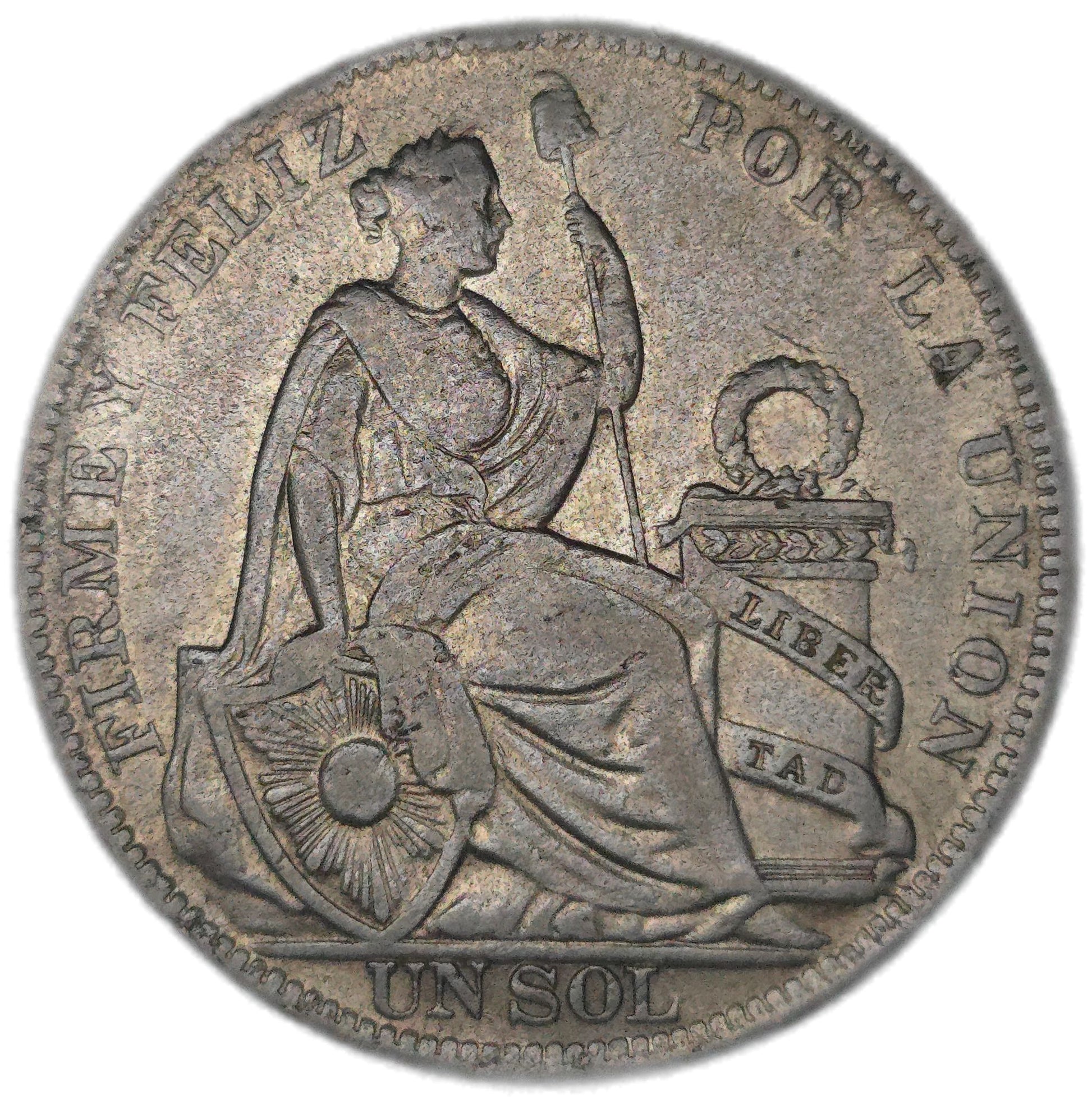 1925 Peru 1 Sol, EF - Arts & Entertainment > Hobbies & Creative Arts > Collectibles > Collectible Coins & Currency > Collectible Coins > Rare Coins from The Half Crown