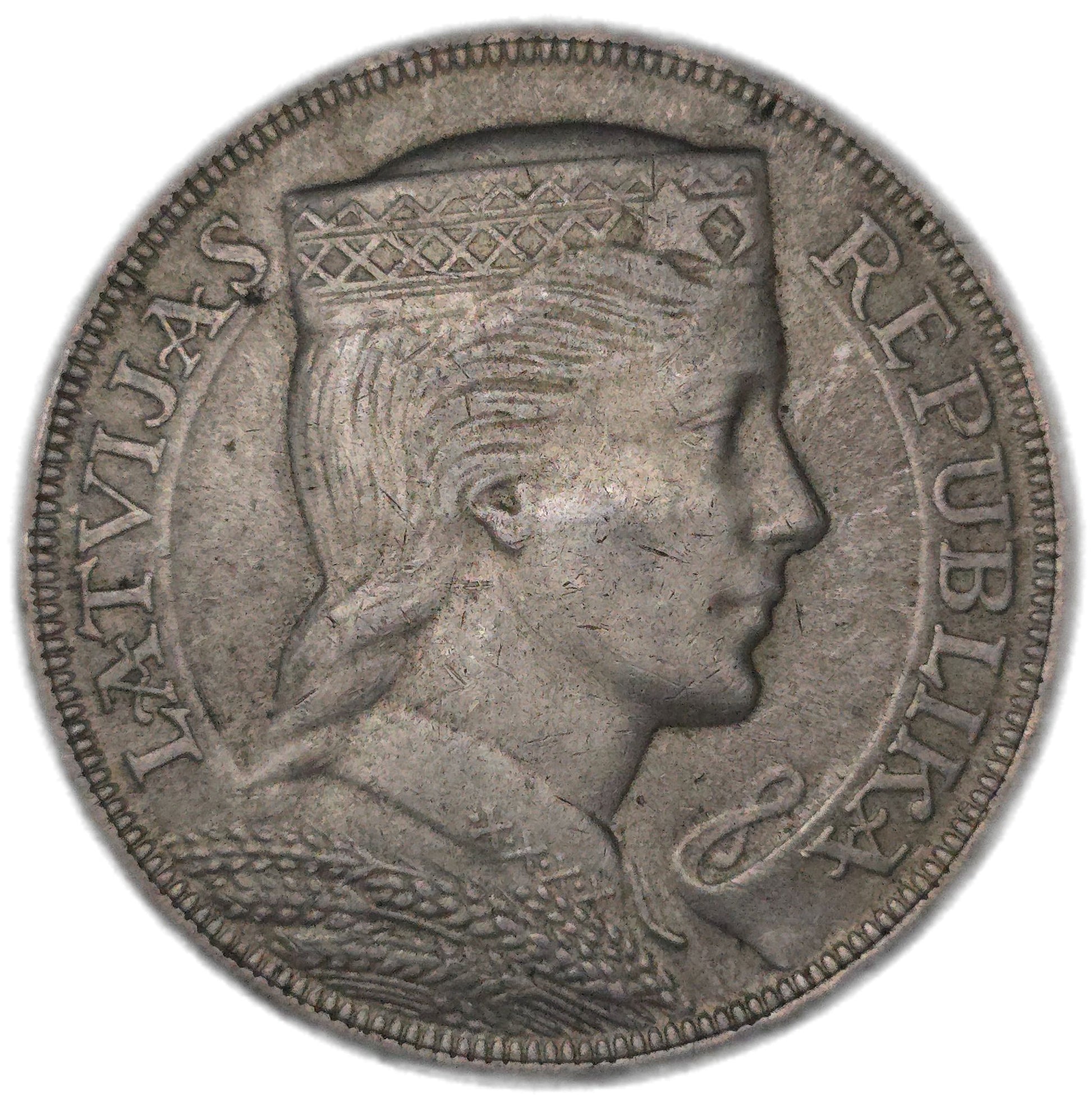 1932 Lavia 5 Lati, EF - Arts & Entertainment > Hobbies & Creative Arts > Collectibles > Collectible Coins & Currency > Collectible Coins > Rare Coins from The Half Crown