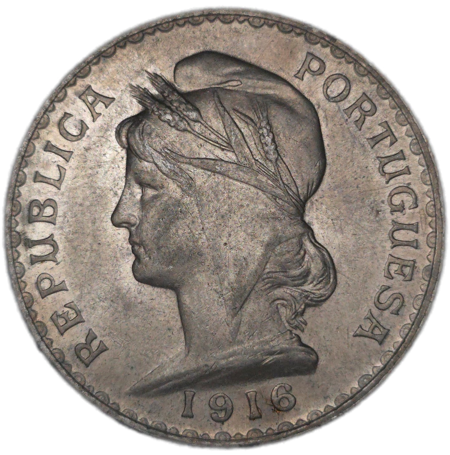 1916 Portugal 1 Escudo - Arts & Entertainment > Hobbies & Creative Arts > Collectibles > Collectible Coins & Currency > Collectible Coins > Rare Coins from The Half Crown