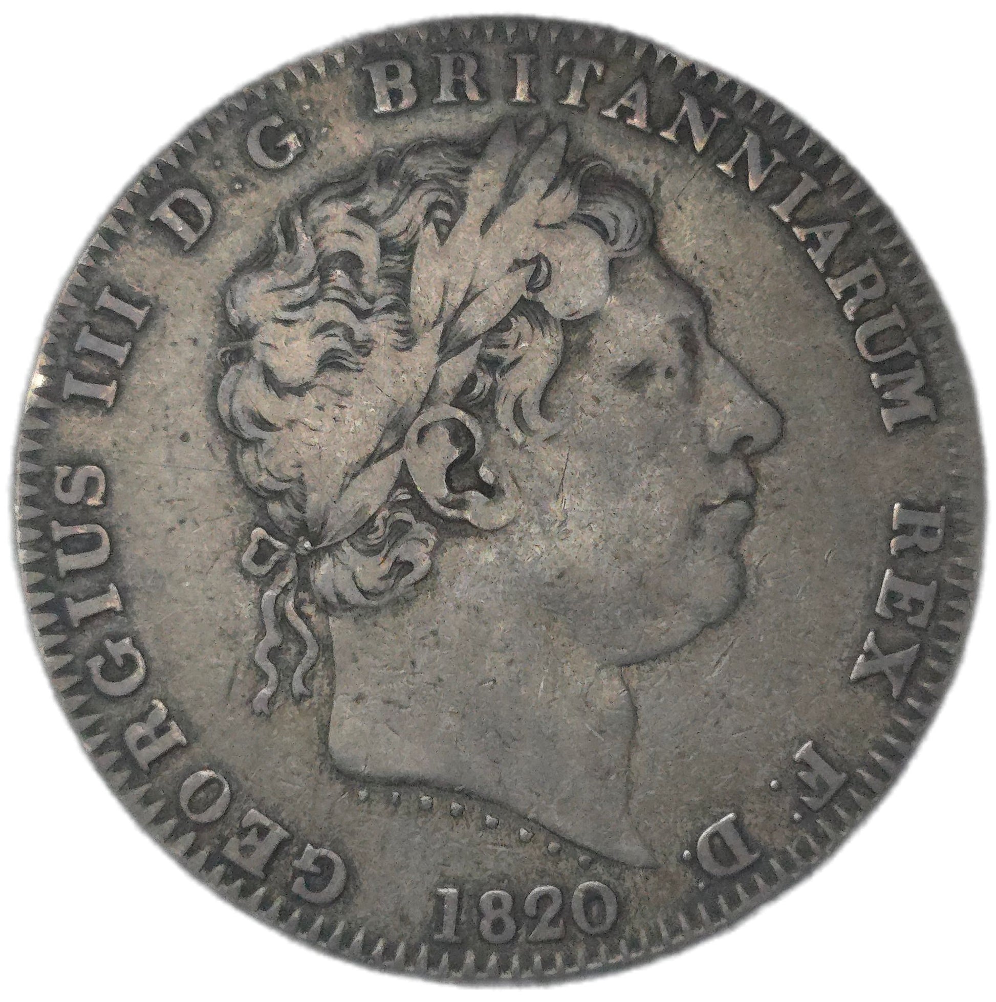 1820 United Kingdom Crown, George III - Arts & Entertainment > Hobbies & Creative Arts > Collectibles > Collectible Coins & Currency > Collectible Coins > Rare Coins from The Half Crown