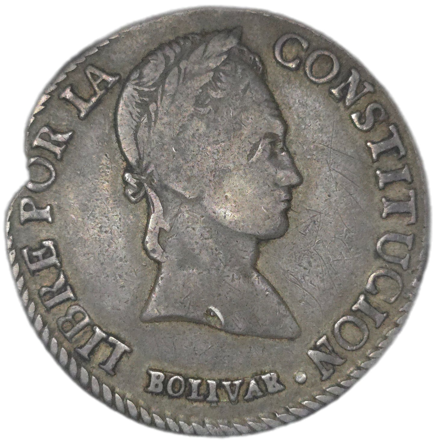 1843 Bolivia 8 Soles - Arts & Entertainment > Hobbies & Creative Arts > Collectibles > Collectible Coins & Currency > Collectible Coins > Rare Coins from The Half Crown
