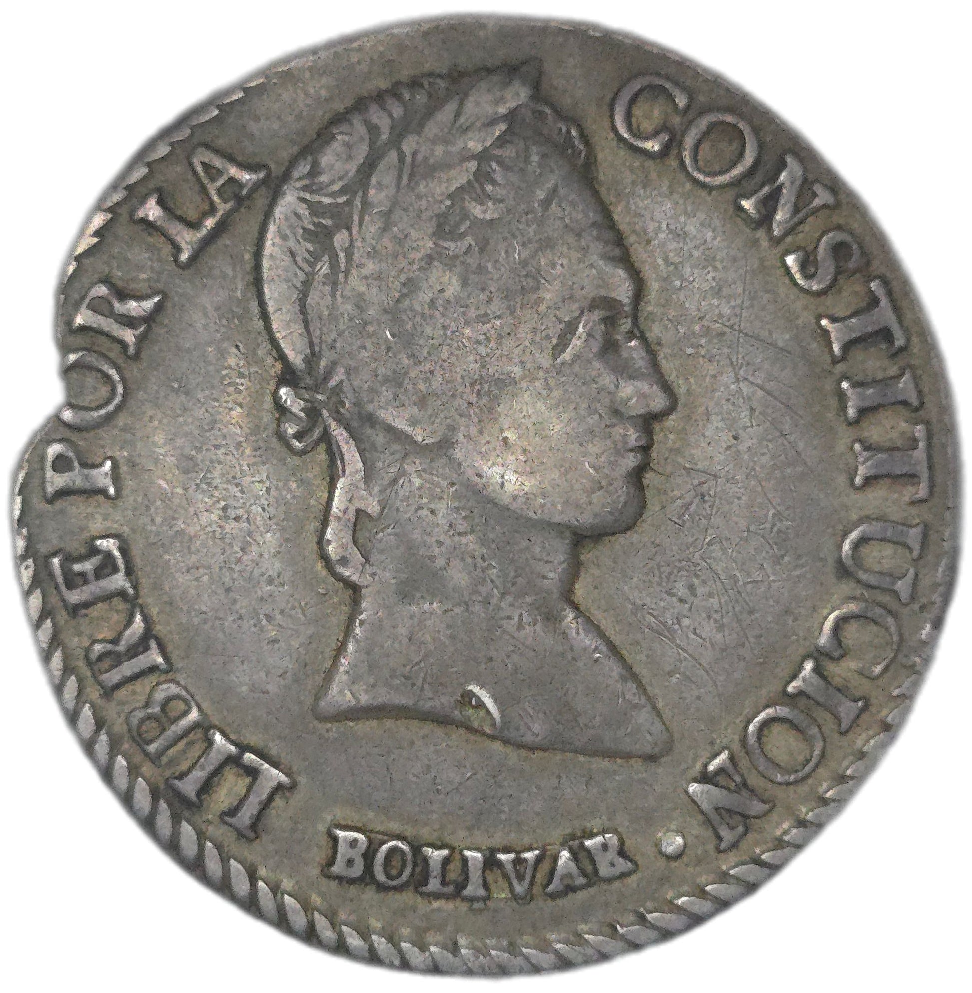1843 Bolivia 8 Soles - Arts & Entertainment > Hobbies & Creative Arts > Collectibles > Collectible Coins & Currency > Collectible Coins > Rare Coins from The Half Crown