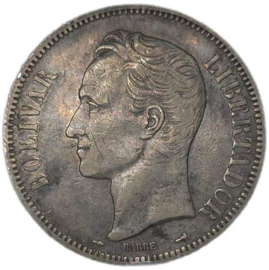 1912 Venezuela 5 Bolívares - Arts & Entertainment > Hobbies & Creative Arts > Collectibles > Collectible Coins & Currency > Collectible Coins > Rare Coins from The Half Crown