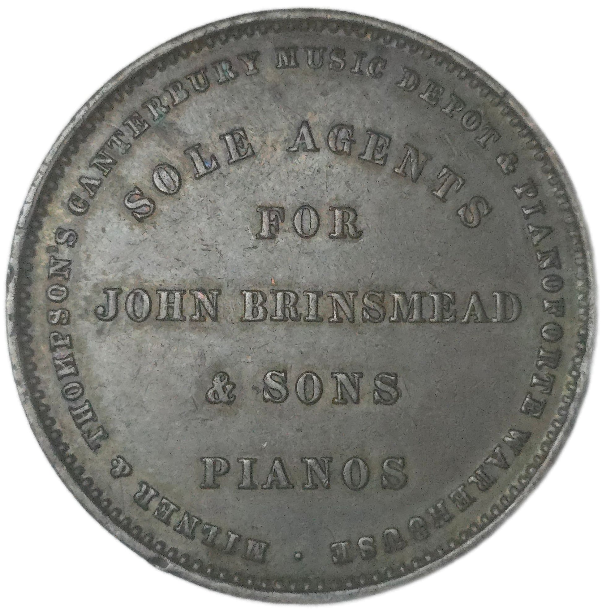 1881 New Zealand Trade Token Milner & Thompson - Arts & Entertainment > Hobbies & Creative Arts > Collectibles > Collectible Coins & Currency > Collectible Coins > Rare Coins from The Half Crown