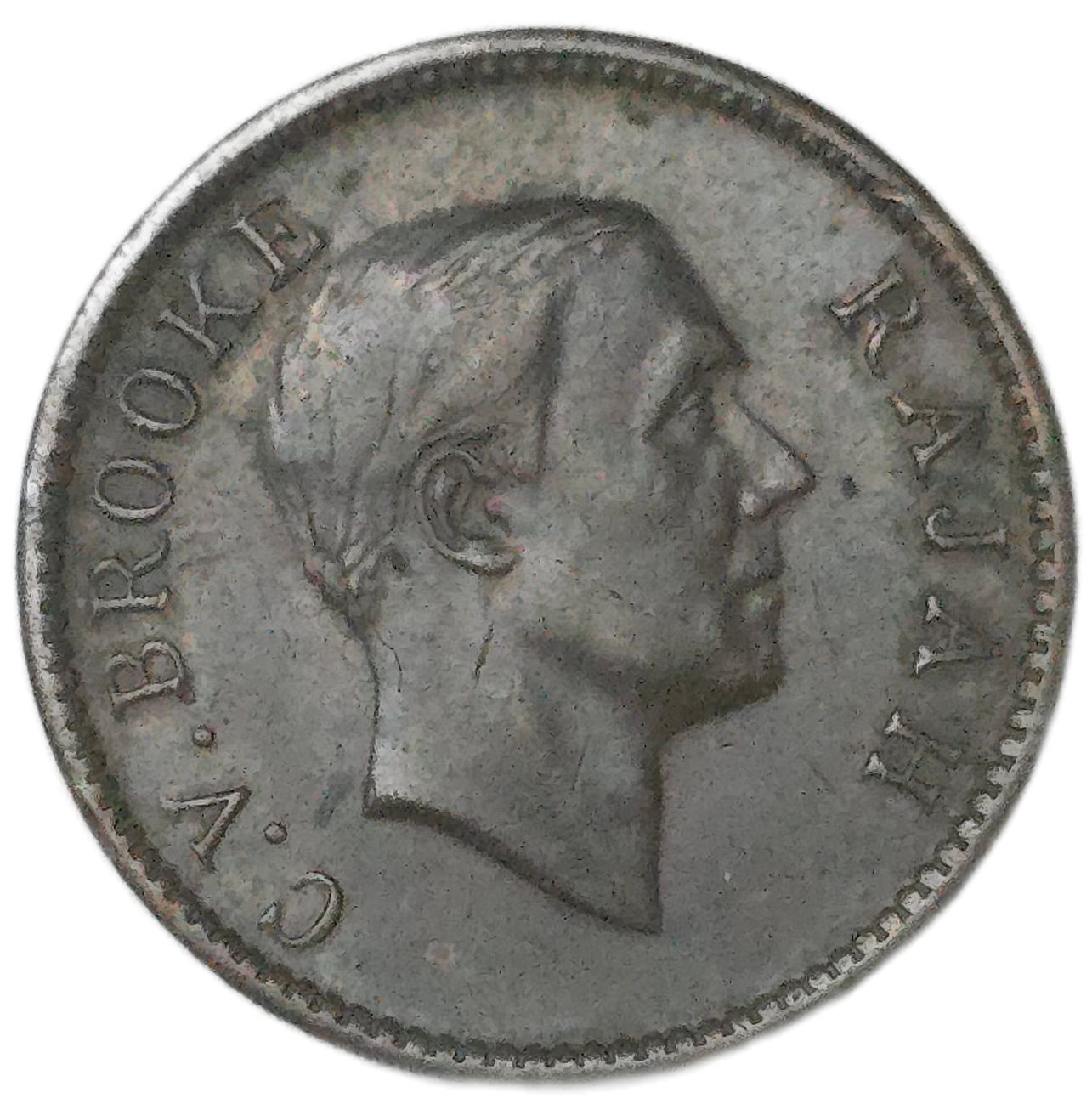 1933 Sarawak/British Malaysia 1/2 Cent, EF - Arts & Entertainment > Hobbies & Creative Arts > Collectibles > Collectible Coins & Currency > Collectible Coins > Rare Coins from The Half Crown