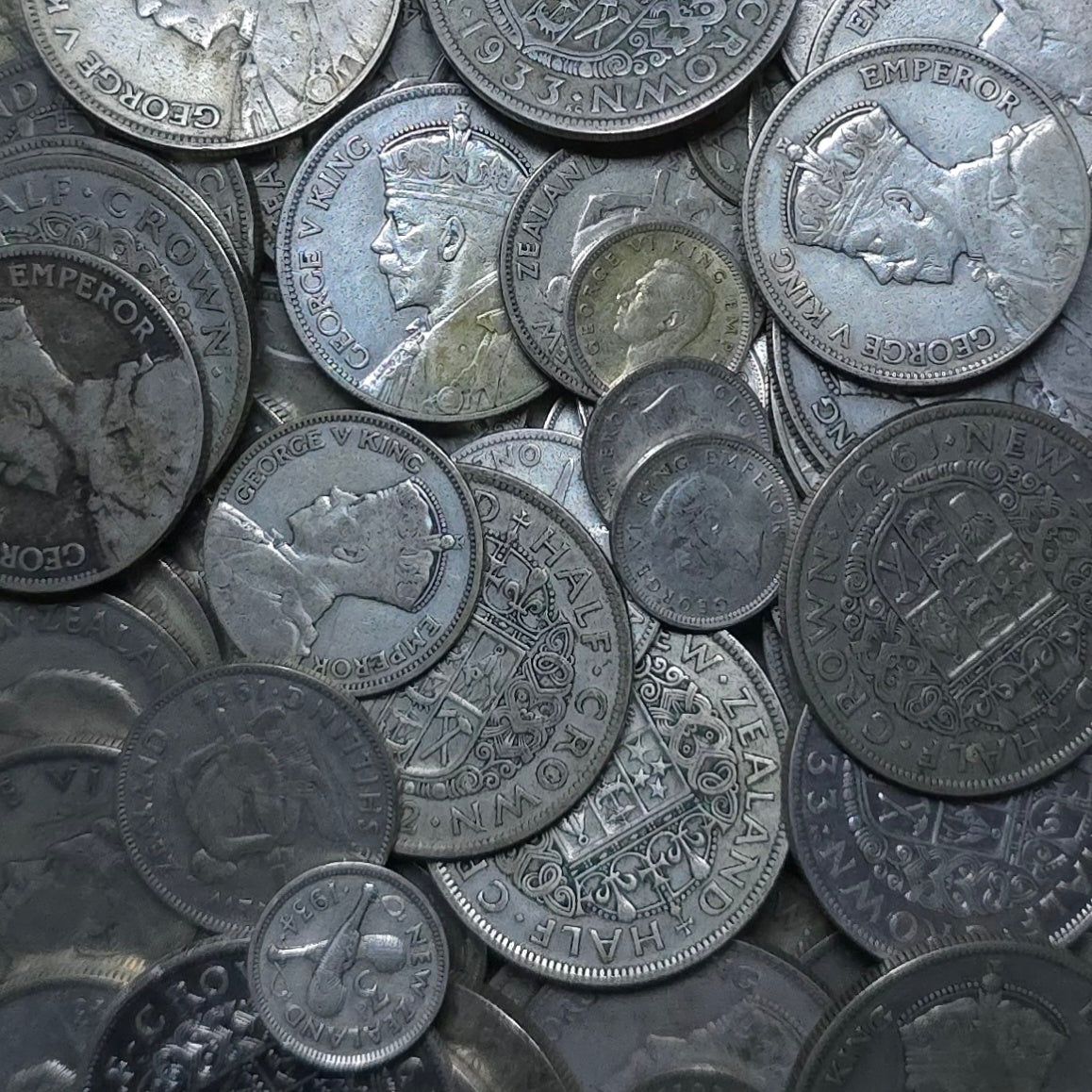 1 KG of 50% Silver New Zealand Coins - Arts & Entertainment > Hobbies & Creative Arts > Collectibles > Collectible Coins & Currency > Collectible Coins > Bullion Coins from The Half Crown