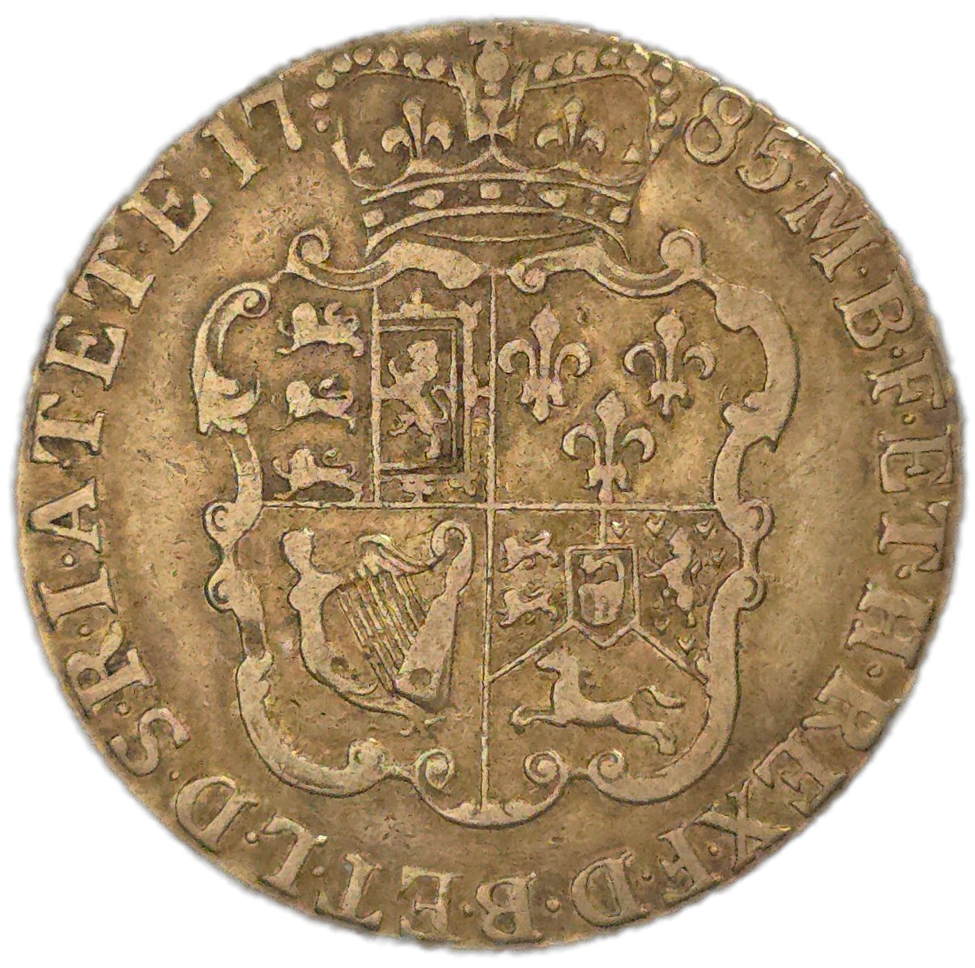 1785 United Kingdom Gold Guinea, George III - Arts & Entertainment > Hobbies & Creative Arts > Collectibles > Collectible Coins & Currency > Collectible Coins > Rare Coins from The Half Crown