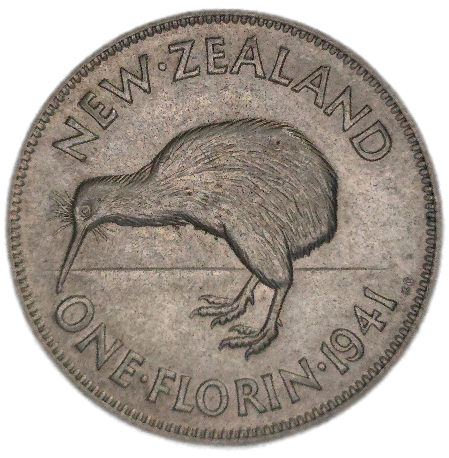 1941 New Zealand Florin, EF - Arts & Entertainment > Hobbies & Creative Arts > Collectibles > Collectible Coins & Currency > Collectible Coins > Rare Coins from The Half Crown