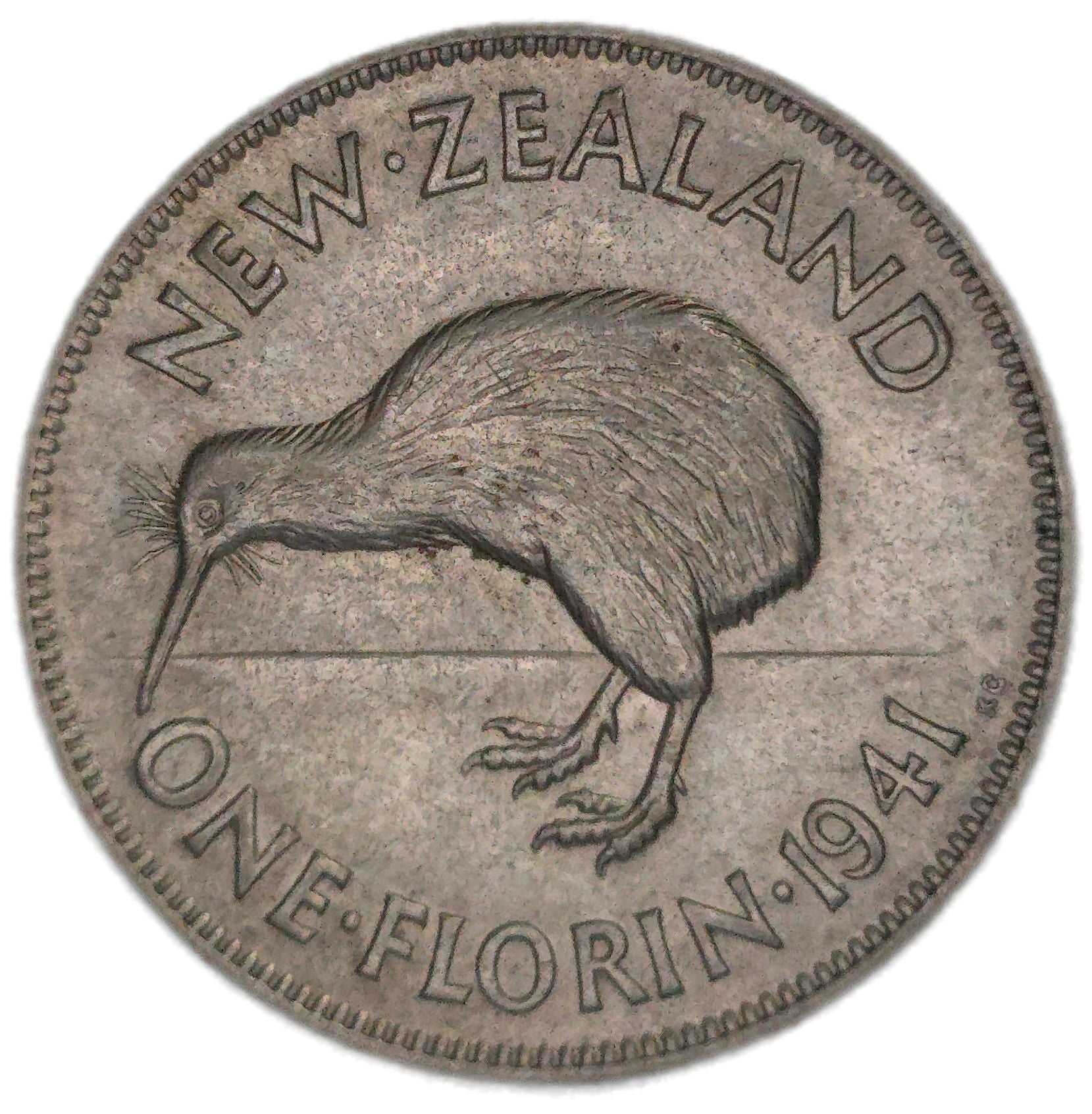 1941 New Zealand Florin, EF - Arts & Entertainment > Hobbies & Creative Arts > Collectibles > Collectible Coins & Currency > Collectible Coins > Rare Coins from The Half Crown