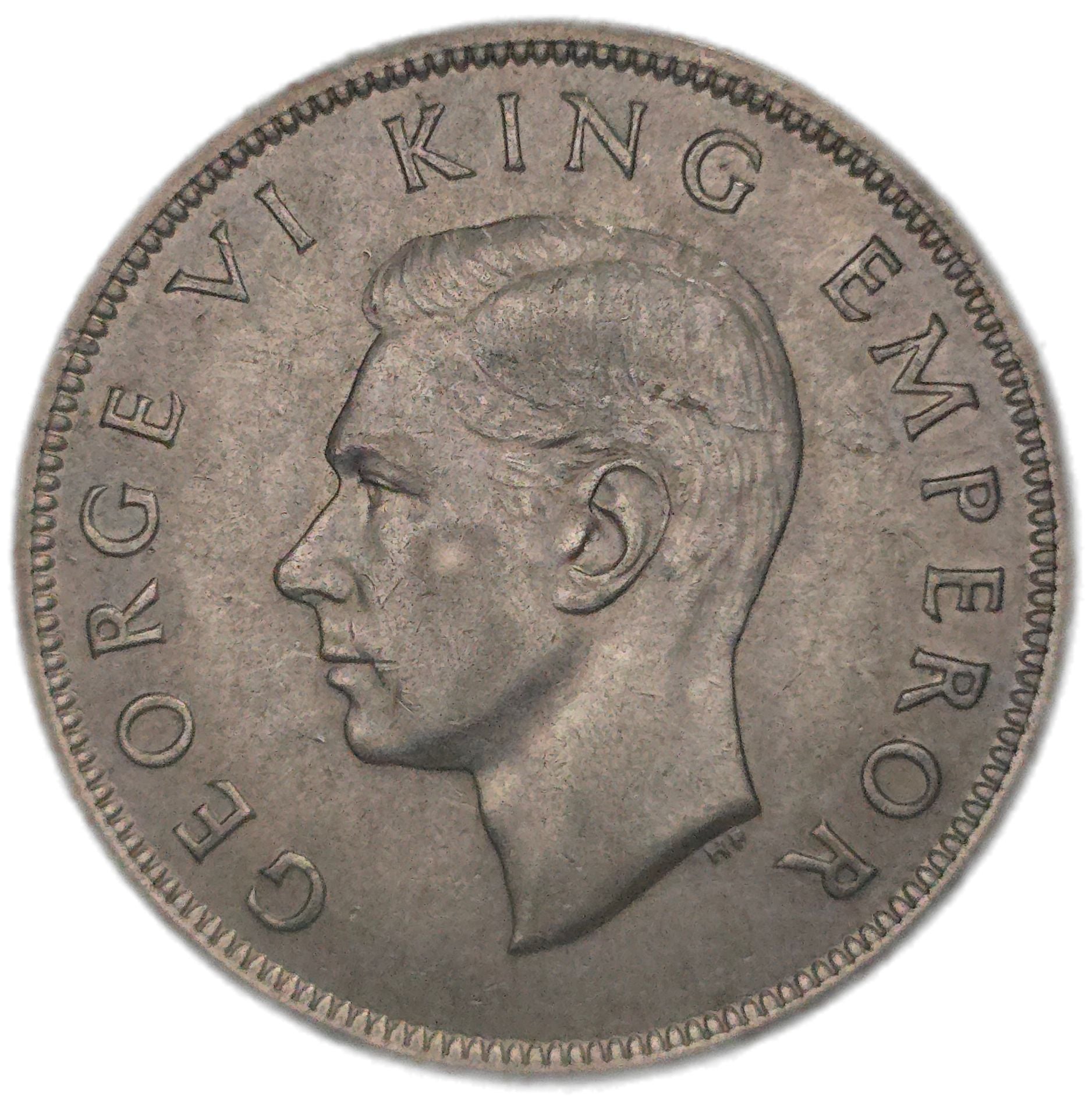 1941 New Zealand Half Crown, gVF - Arts & Entertainment > Hobbies & Creative Arts > Collectibles > Collectible Coins & Currency > Collectible Coins > Rare Coins from The Half Crown