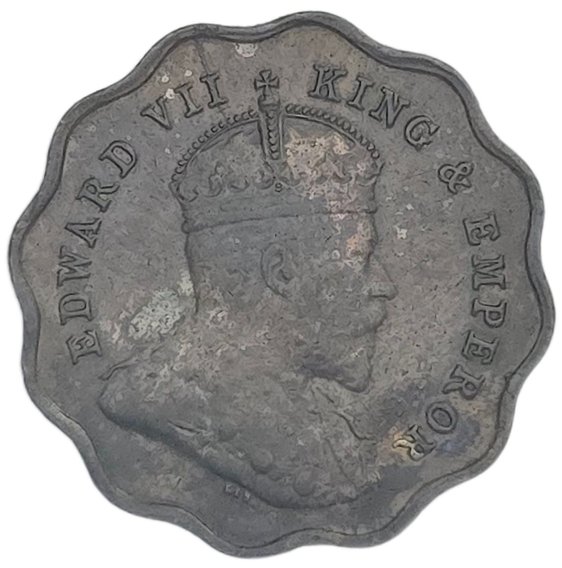 1910 India 1 Anna, Uncirculated - Arts & Entertainment > Hobbies & Creative Arts > Collectibles > Collectible Coins & Currency > Collectible Coins > Rare Coins from The Half Crown