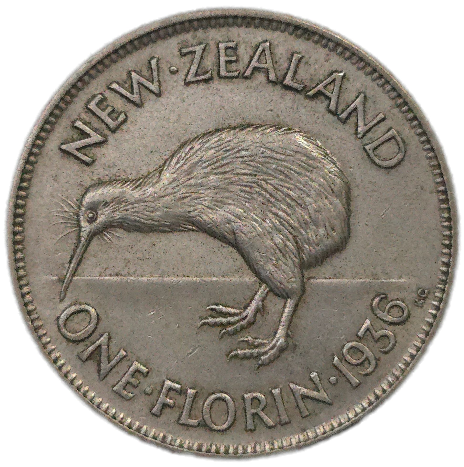 1936 New Zealand Florin, Key Date gVF - Arts & Entertainment > Hobbies & Creative Arts > Collectibles > Collectible Coins & Currency > Collectible Coins > Rare Coins from The Half Crown