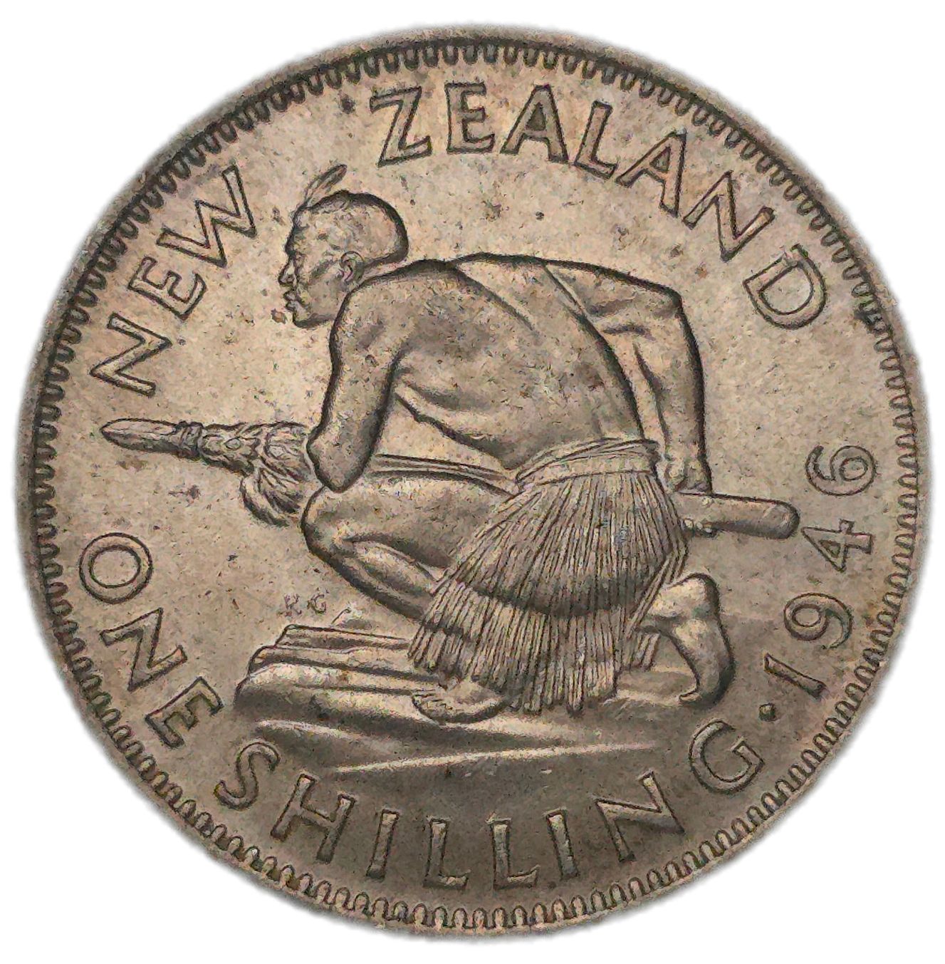 1946 New Zealand Shilling, gEF - Arts & Entertainment > Hobbies & Creative Arts > Collectibles > Collectible Coins & Currency > Collectible Coins > Rare Coins from The Half Crown