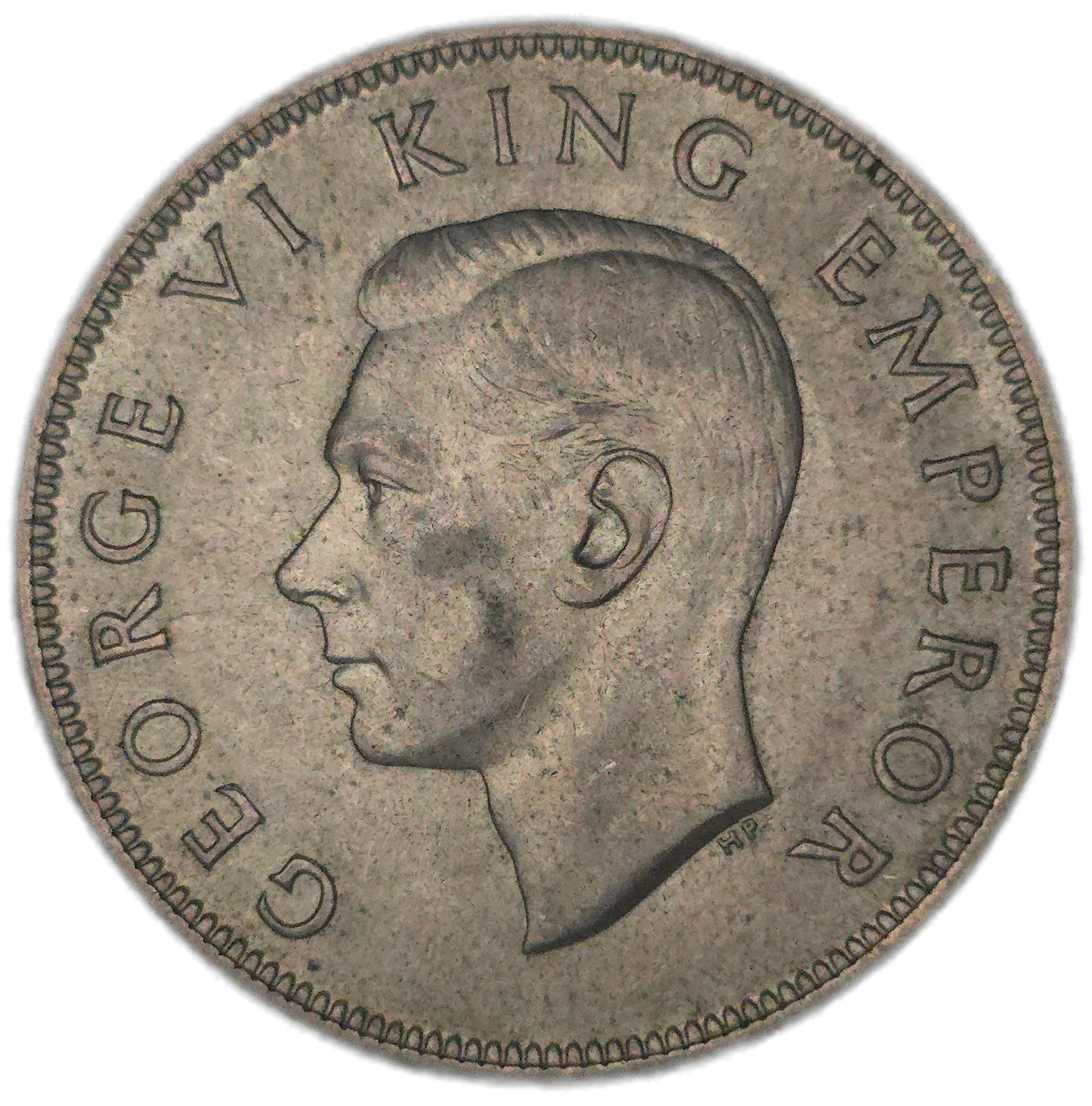 1937 New Zealand Half Crown, gVF - Arts & Entertainment > Hobbies & Creative Arts > Collectibles > Collectible Coins & Currency > Collectible Coins > Rare Coins from The Half Crown