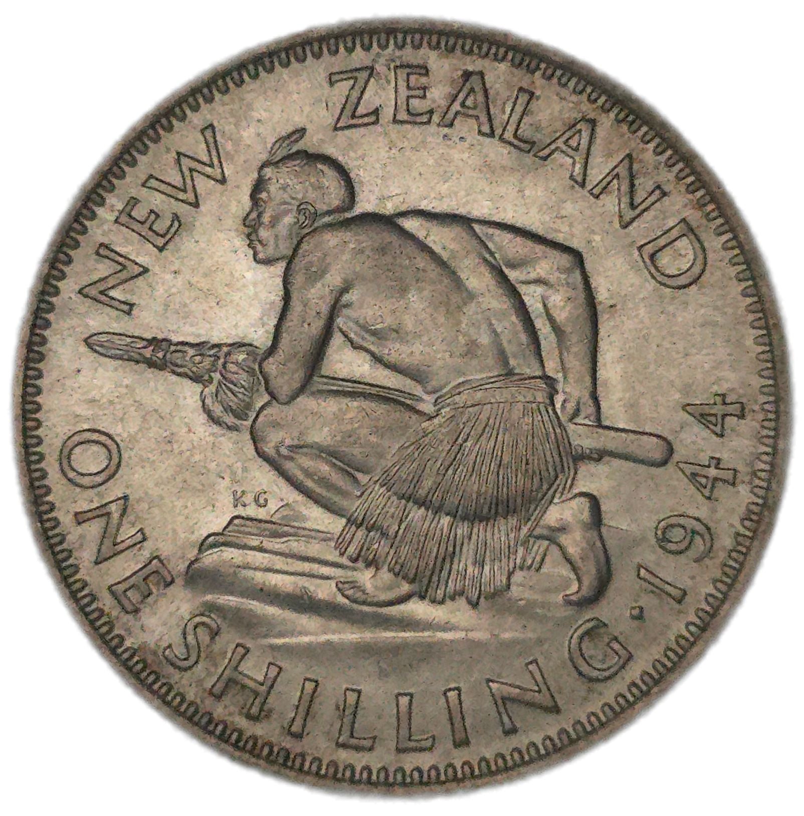 1944 New Zealand Shilling, gEF - Arts & Entertainment > Hobbies & Creative Arts > Collectibles > Collectible Coins & Currency > Collectible Coins > Rare Coins from The Half Crown