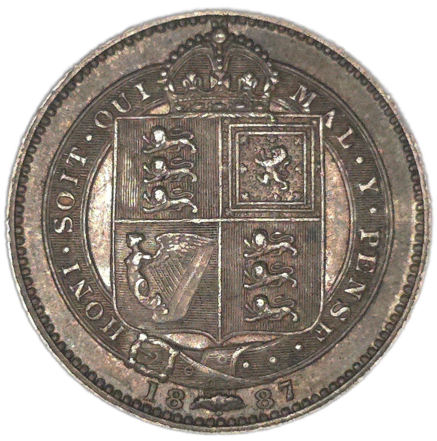 1887 United Kingdom Shilling, gVF - Arts & Entertainment > Hobbies & Creative Arts > Collectibles > Collectible Coins & Currency > Collectible Coins > Rare Coins from The Half Crown