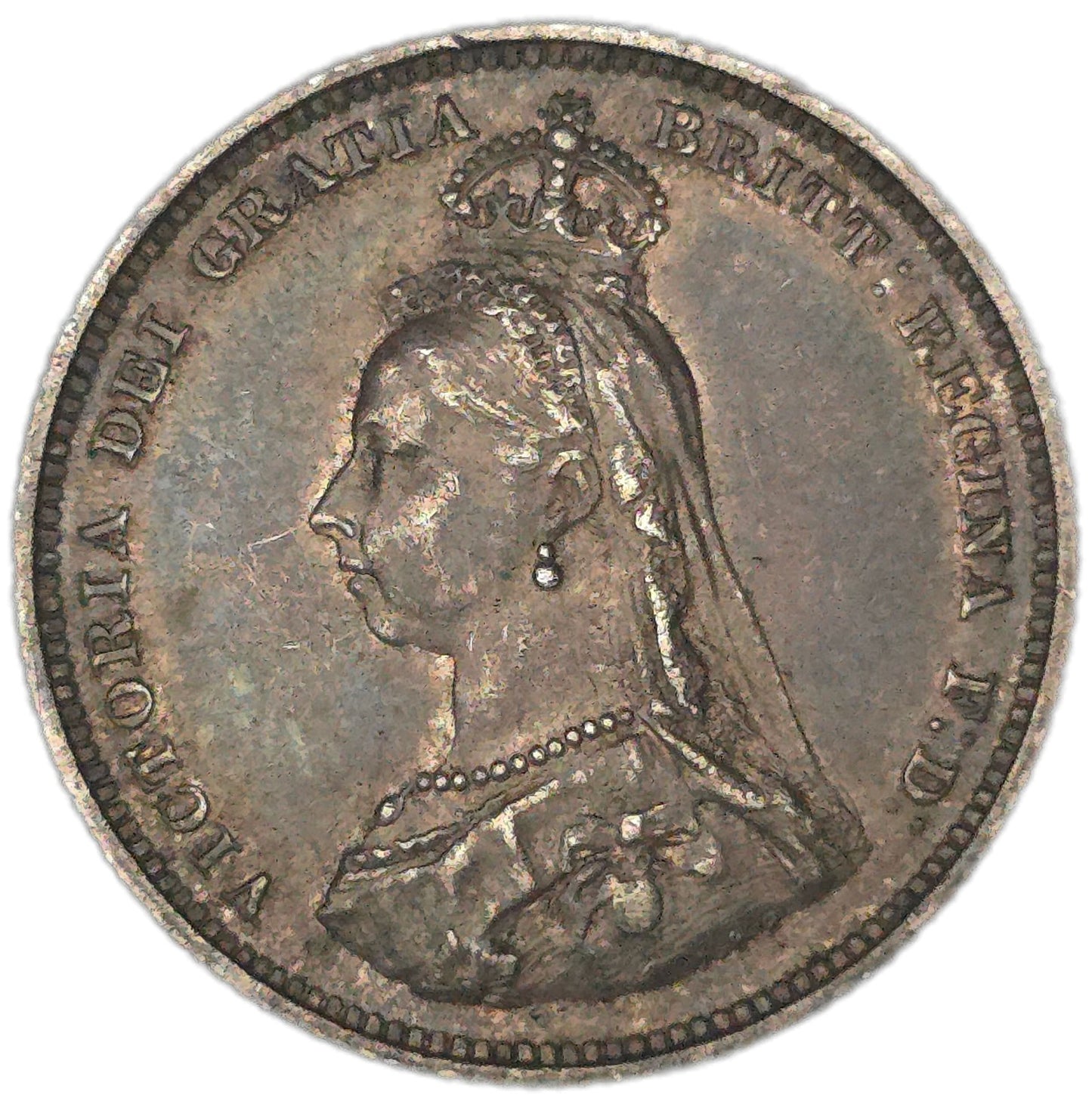 1887 United Kingdom Shilling, gVF - Arts & Entertainment > Hobbies & Creative Arts > Collectibles > Collectible Coins & Currency > Collectible Coins > Rare Coins from The Half Crown