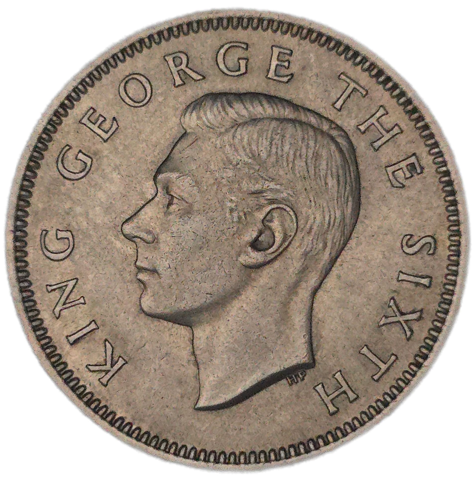 1948 New Zealand Shilling, EF - Arts & Entertainment > Hobbies & Creative Arts > Collectibles > Collectible Coins & Currency > Collectible Coins > Rare Coins from The Half Crown