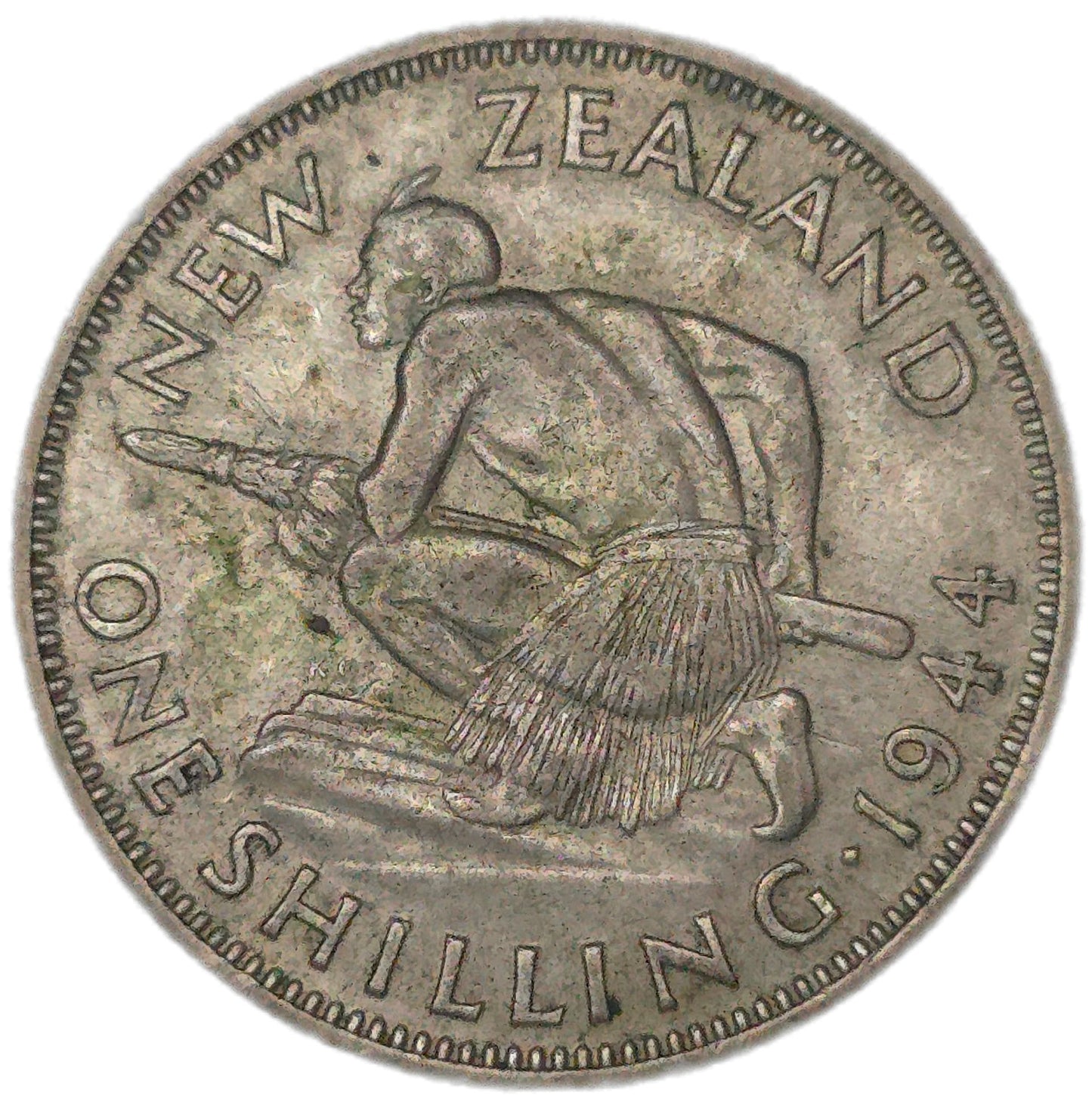 1944 New Zealand Shilling - Arts & Entertainment > Hobbies & Creative Arts > Collectibles > Collectible Coins & Currency > Collectible Coins > Rare Coins from The Half Crown